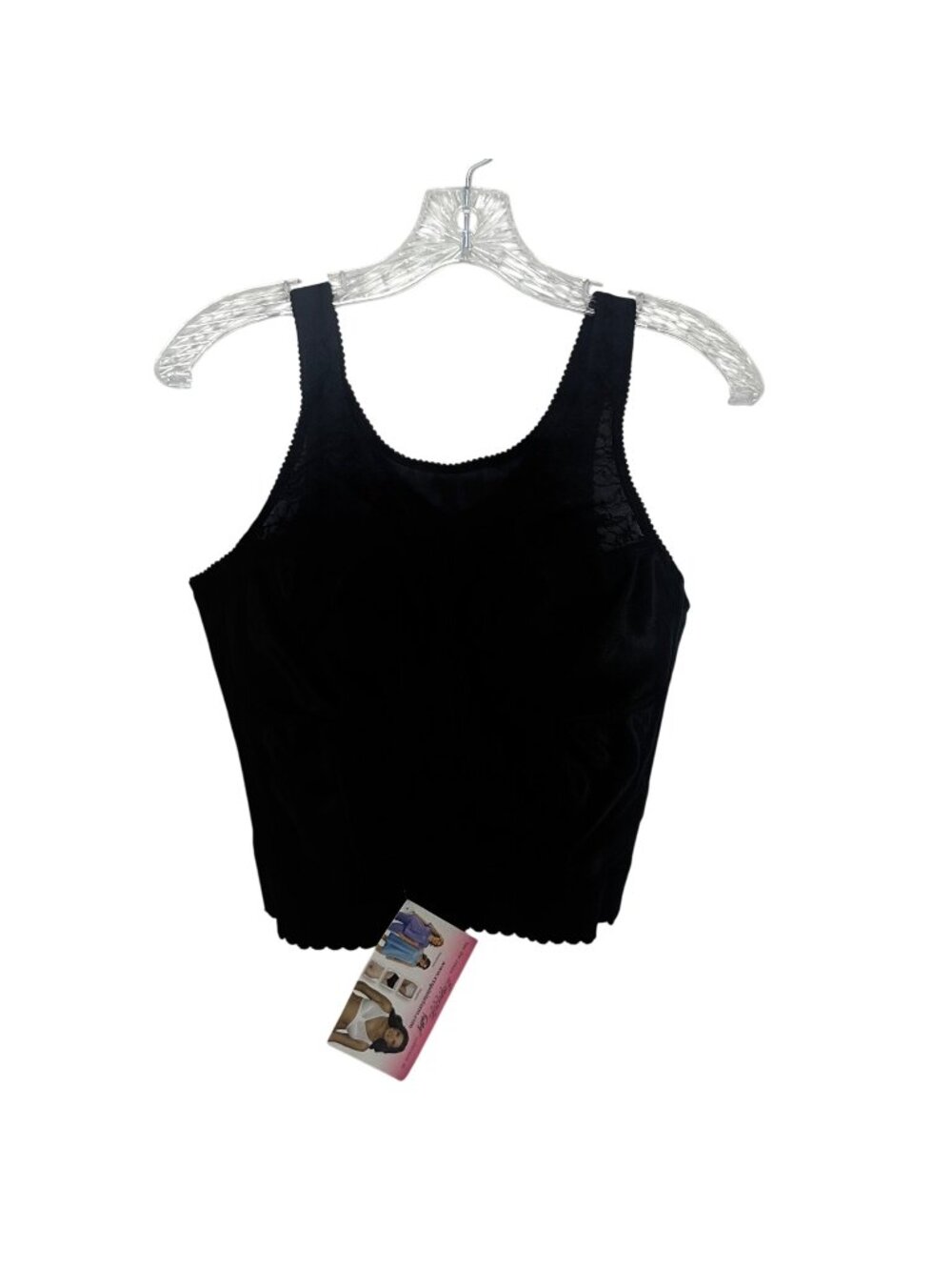 Exquisite Form Lace Shapewear‎ Womens 36DD Black New Tank